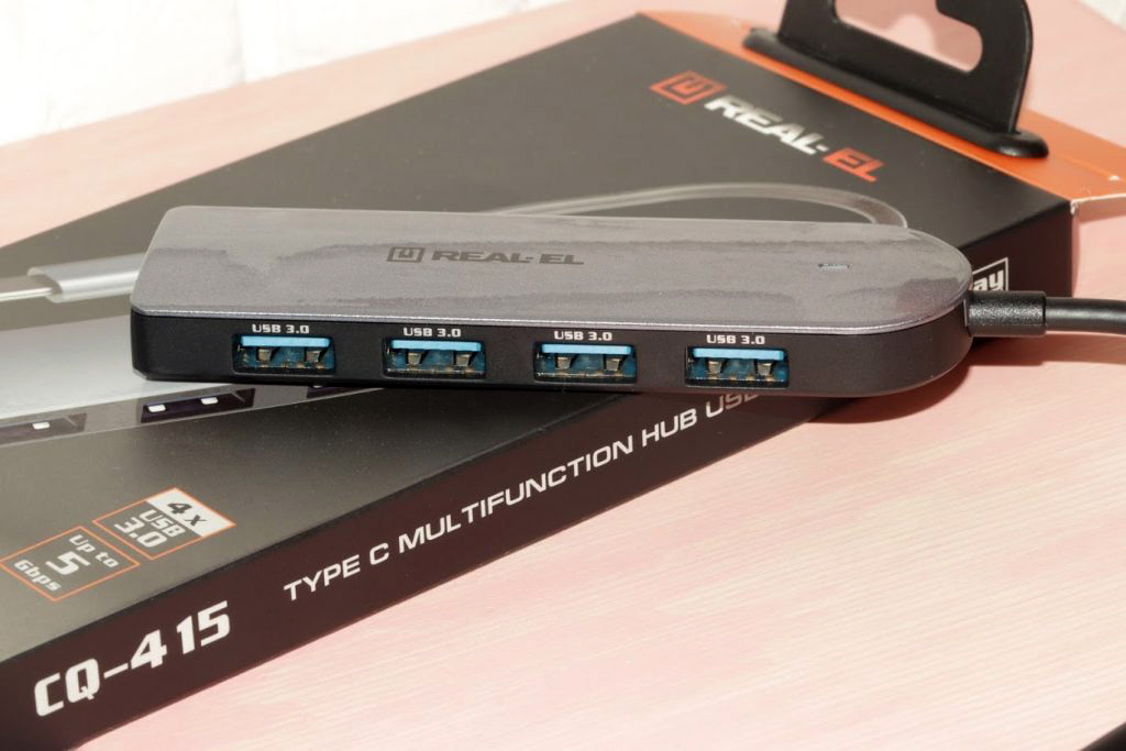 Мультифункціональний хаб REAL-EL CQ-415 multifunkcionalnyj-hab-real-el-cq-415