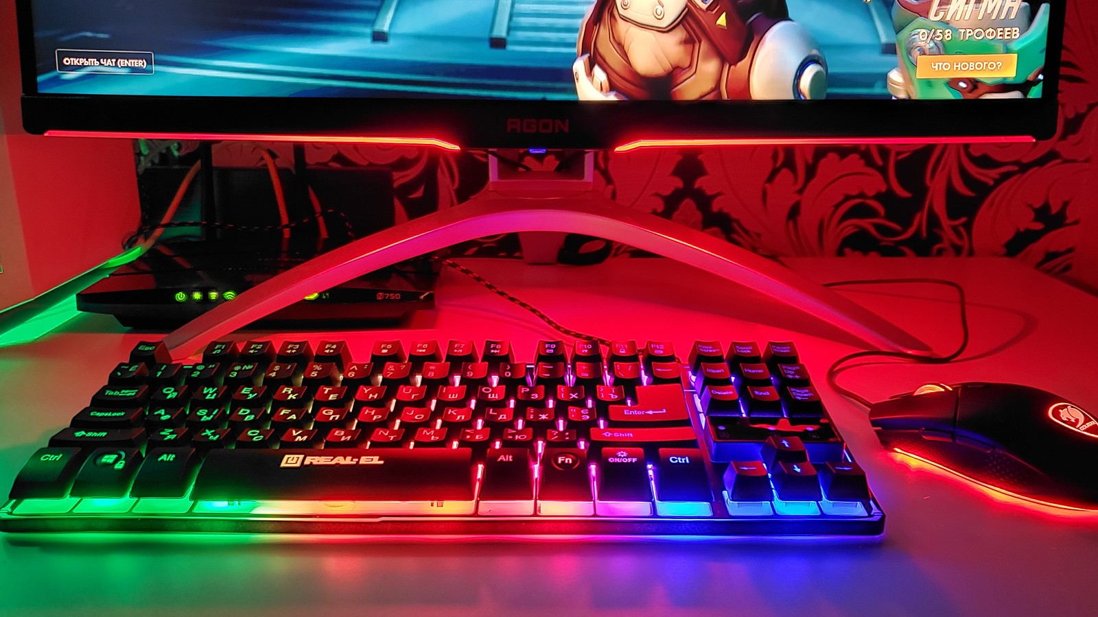 Фото підсвічування клавіатури REAL-EL Gaming 8710 TKL Backlit