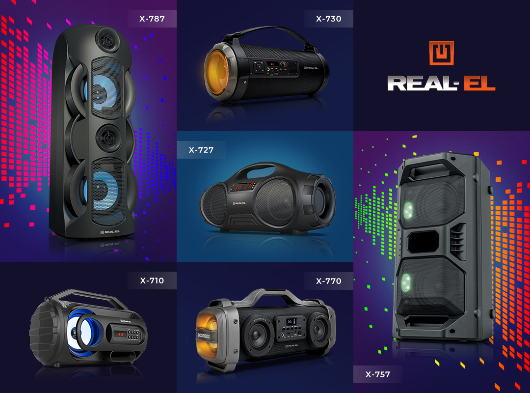 Портативна акустика boombox REAL-EL portativna-akustika-boombox-real-el