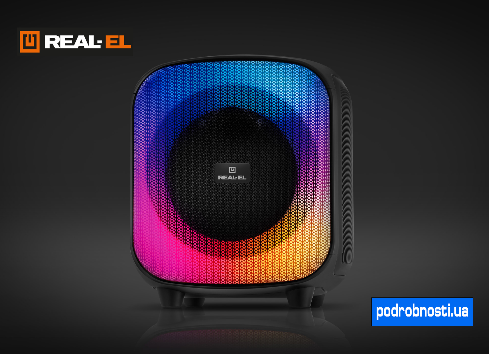 REAL-EL X-760: портативна акустика з TWS та RGB
