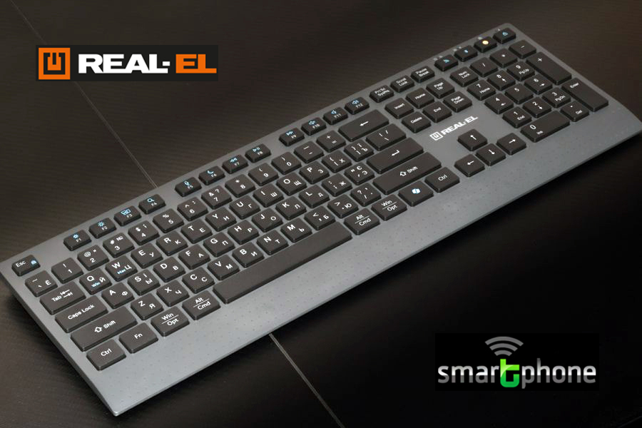REAL-EL RK-715W – бездротова клавіатура з подвійним підключенням та «смайликом»