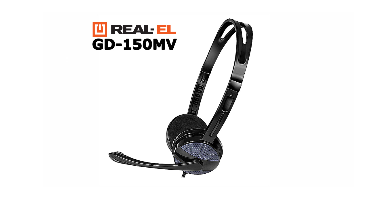 Стереонавушники з мiкрофоном REAL-EL GD-150MV