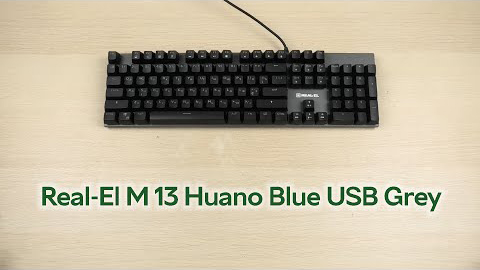 Розпаковка Real-El M 13 Huano Blue USB Grey