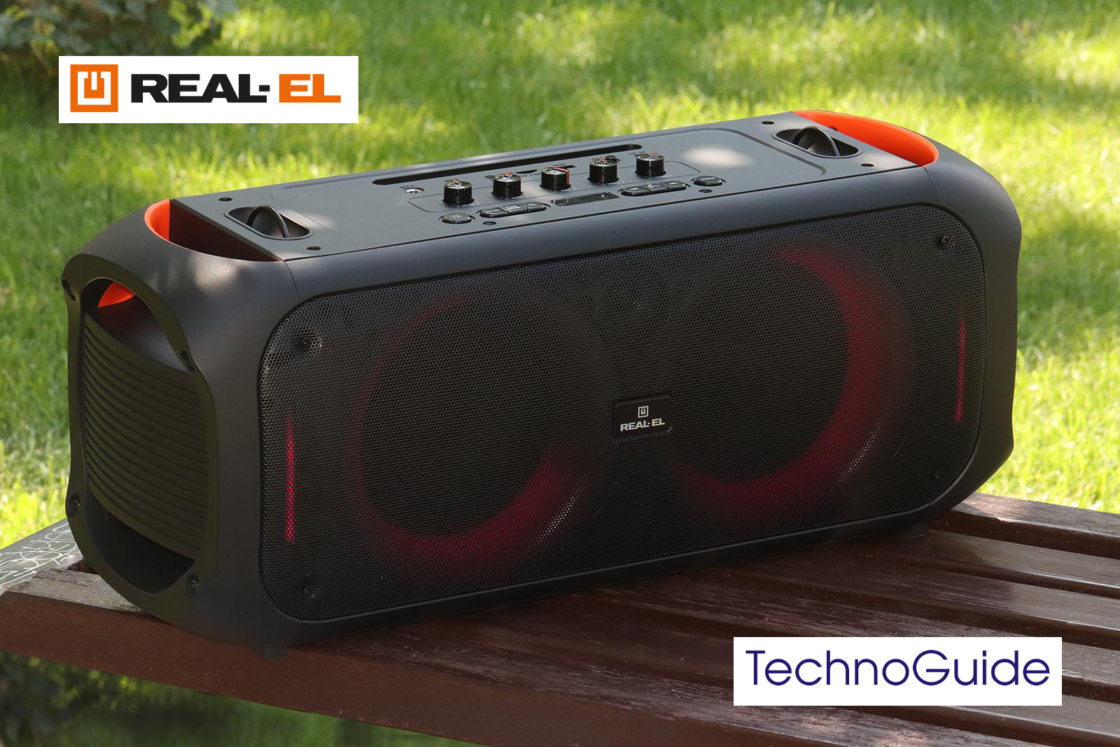 Огляд REAL-EL X-795 – потужний бумбокс з караоке та RGB