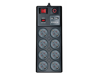 Сетевой фильтр-удлинитель REAL-EL RS-8F USB Charge
